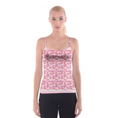 Peony Pattern Pink Scrapbooking Spaghetti Strap Top by Pakrebo