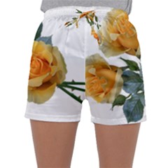 Roses Yellow Flowers Fragrant Sleepwear Shorts by Pakrebo