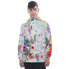 Floral Bouquet Men s Front Pocket Pullover Windbreaker by Sobalvarro