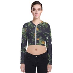 Pineapples Pattern Long Sleeve Zip Up Bomber Jacket by Sobalvarro