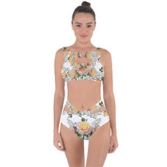 Flowers Arrangement Yellow Roses Bandaged Up Bikini Set  by Simbadda