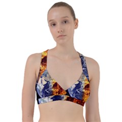 Earth World Globe Universe Space Sweetheart Sports Bra by Sudhe