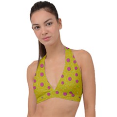 Bloom On In  The Sunshine Decorative Halter Plunge Bikini Top by pepitasart