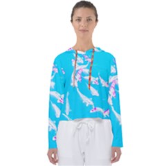 Koi Carp Scape Women s Slouchy Sweat by essentialimage