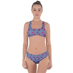 Cherries An Bats Criss Cross Bikini Set