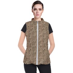 Knitted Wool Brown Women s Puffer Vest by snowwhitegirl