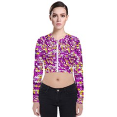 Funky Sequins Long Sleeve Zip Up Bomber Jacket by essentialimage