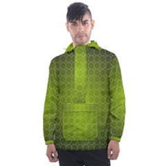 Hexagon Background Plaid Men s Front Pocket Pullover Windbreaker by Mariart