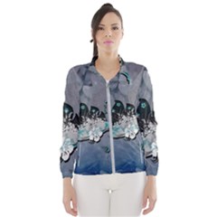 Sport, Surfboard With Flowers And Fish Women s Windbreaker by FantasyWorld7