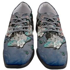 Sport, Surfboard With Flowers And Fish Women Heeled Oxford Shoes by FantasyWorld7
