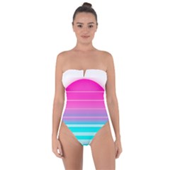 Portable Network Graphics Tie Back One Piece Swimsuit by Sudhe