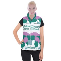 National Forest Scenic Byway Highway Marker Women s Button Up Vest by abbeyz71