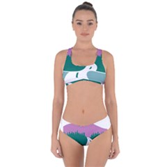 National Forest Scenic Byway Highway Marker Criss Cross Bikini Set by abbeyz71