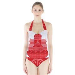 Coat Of Arms Of Helsingborg Halter Swimsuit by abbeyz71