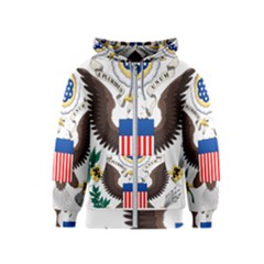 Greater Coat Of Arms Of The United States Kids  Zipper Hoodie