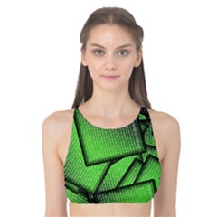 Binary Digitization Null Green Tank Bikini Top