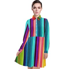 Colorful-57 Long Sleeve Chiffon Shirt Dress by ArtworkByPatrick