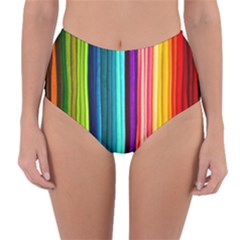 Colorful-57 Reversible High-waist Bikini Bottoms by ArtworkByPatrick