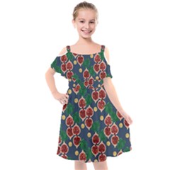 Figs And Monstera  Kids  Cut Out Shoulders Chiffon Dress by VeataAtticus