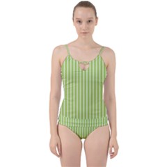 Lime Stripes Cut Out Top Tankini Set by retrotoomoderndesigns