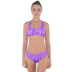 Purple Lavender Splash Criss Cross Bikini Set