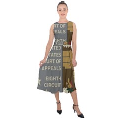 Seal Of United States Court Of Appeals For Eighth Circuit Midi Tie-back Chiffon Dress by abbeyz71