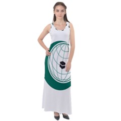 Flag Of The Organization Of Islamic Cooperation Sleeveless Velour Maxi Dress by abbeyz71