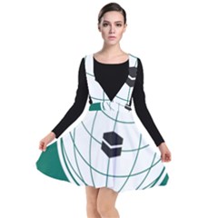 Emblem Of The Organization Of Islamic Cooperation Plunge Pinafore Dress by abbeyz71