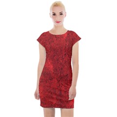 Bright Red Dream Cap Sleeve Bodycon Dress by retrotoomoderndesigns