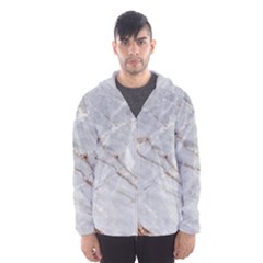 Gray Light Marble Stone Texture Background Men s Hooded Windbreaker