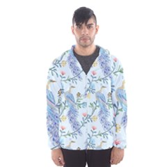 Beautiful Peacock Seamless Pattern Men s Hooded Windbreaker