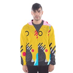 Abstract Colorful Pattern Shape Design Background Men s Hooded Windbreaker