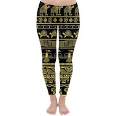 Tribal Gold Seamless Pattern With Mexican Texture Classic Winter Leggings