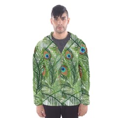 Peacock Feathers Pattern Men s Hooded Windbreaker by Vaneshart