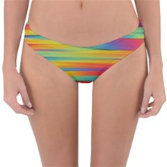 Rainbow Swirl Reversible Hipster Bikini Bottoms by retrotoomoderndesigns