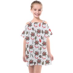 Zappwaits Flowers Kids  One Piece Chiffon Dress by zappwaits