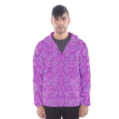 Roses And Roses A Soft  Purple Flower Bed Ornate Men s Hooded Windbreaker by pepitasart