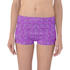 Roses And Roses A Soft  Purple Flower Bed Ornate Reversible Boyleg Bikini Bottoms by pepitasart