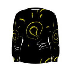 Bulb Light Idea Electricity Women s Sweatshirt by HermanTelo