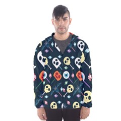 Halloween Candy Pattern Vector Men s Hooded Windbreaker