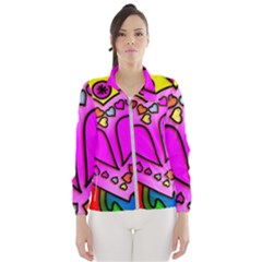 Stained Glass Love Heart Women s Windbreaker by Vaneshart