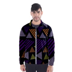 Abstract Pattern Design Various Striped Triangles Decoration Men s Windbreaker