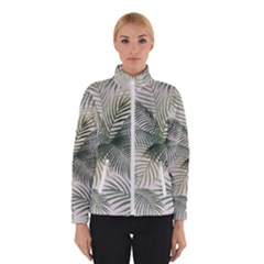 Vector Palm Leaves Pattern  Illustration Winter Jacket