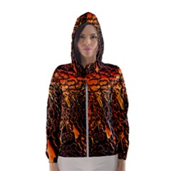 Digital Paper With Abstract Patterns Women s Hooded Windbreaker