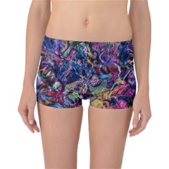 Multicolored Abstract Painting Reversible Boyleg Bikini Bottoms by Vaneshart