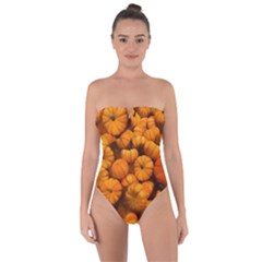 Mini Pumpkins Tie Back One Piece Swimsuit by bloomingvinedesign