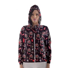 Zappwaits Flowers Women s Hooded Windbreaker by zappwaits