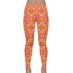  Pattern Abstract Orange Classic Yoga Leggings by Simbadda