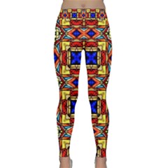 Stained Glass Pattern Texture Classic Yoga Leggings by Simbadda