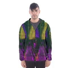 Data City Large Fiction Digital Men s Hooded Windbreaker by Simbadda